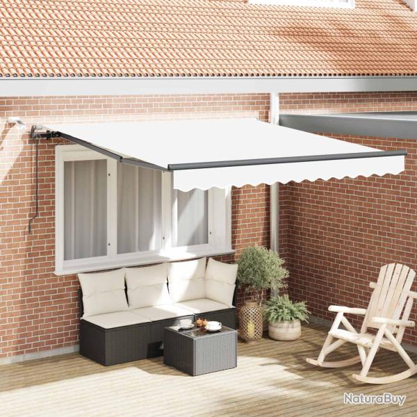 Auvent r�tractable Blanc 300 x 250 cm Polyester