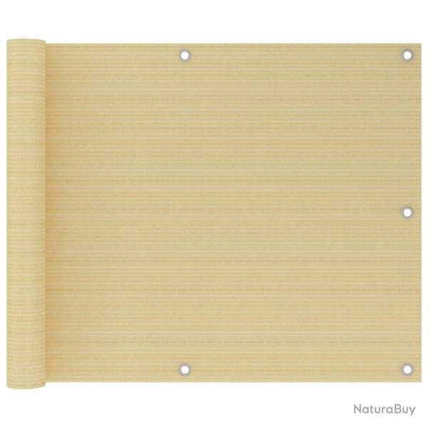 �cran de balcon Beige 75x400 cm PEHD