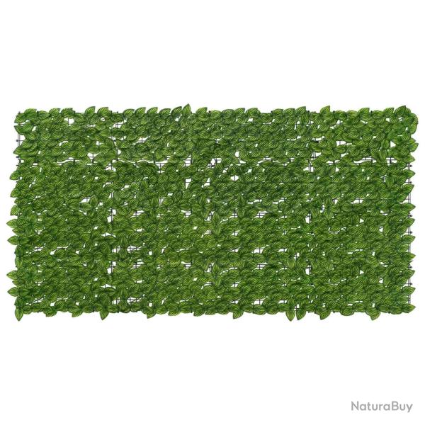 �cran de balcon avec feuilles Vert et jaune 200 x 100 cm