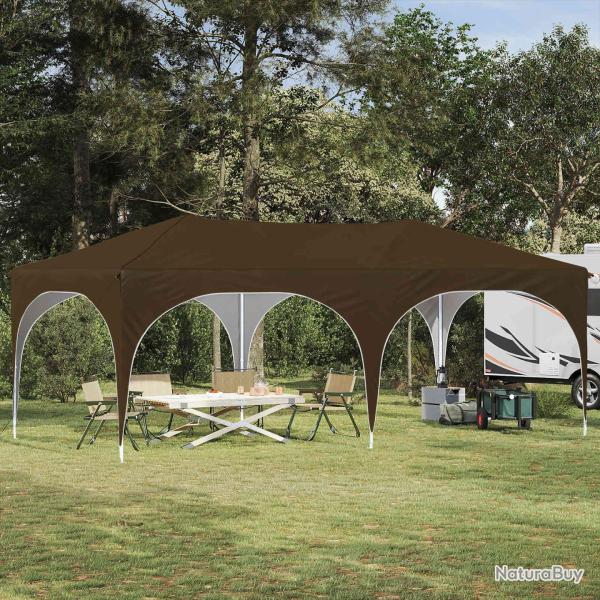 Tente de f�te pop-up 575 x 288 x 245 cm Taupe Tissu Oxford