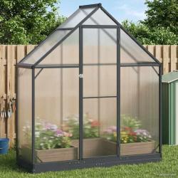 Serre de jardin avec porte Anthracite 183,5 x 63,5 x 207 cm