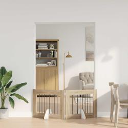 Porte de chien pliable avec supports 2 pcs Ch&ecirc;ne Sonoma