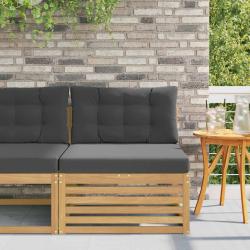 Sofa de milieu ext&eacute;rieur Bois d'Acacia Massif Blanc