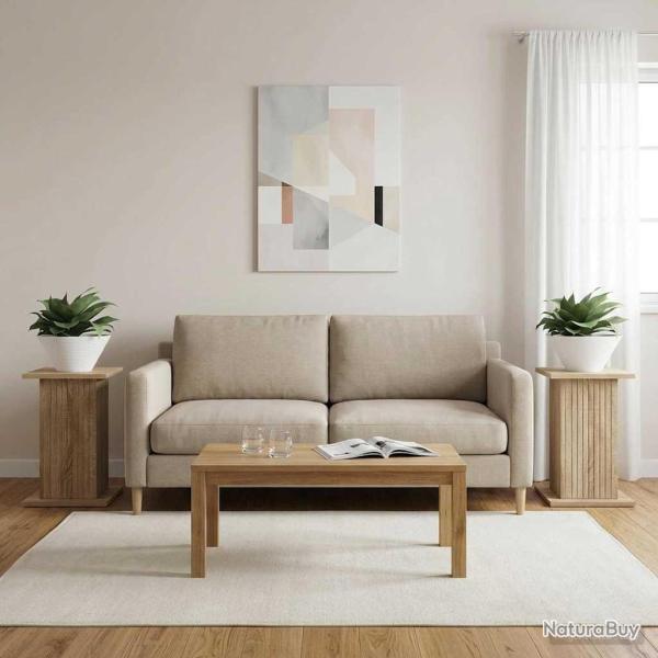Support de Plante 2 pcs Ch�ne Sonoma 30,5 x 30 x 43 cm