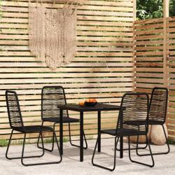 Ensemble &agrave; manger de jardin 5 pcs Noir