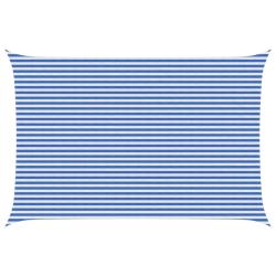 Voile d'ombre Bleu et Blanc 4 x 6 m HDPE