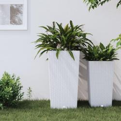 Jardini&egrave;re et int&eacute;rieur amovible blanc 21 /49 L rotin PP