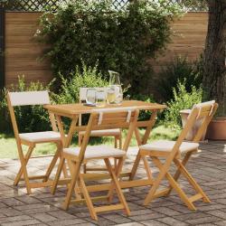 Chaises de bistrot d'ext&eacute;rieur 4 pcs Cr&egrave;me blanc
