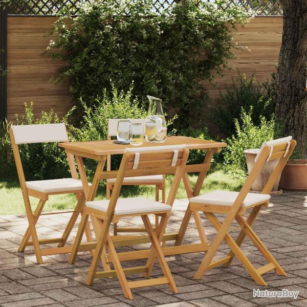 Chaises de bistrot d'ext�rieur 4 pcs Cr�me blanc