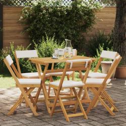 Chaises de bistrot d'ext&eacute;rieur 6 pcs Cr&egrave;me blanc