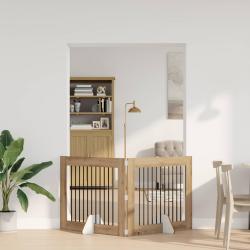 Porte de chien pliable avec supports 2 pcs Ch&ecirc;ne artisanal