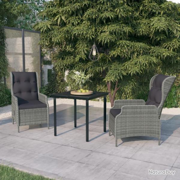 Ensemble � manger de jardin 3 pcs Gris clair