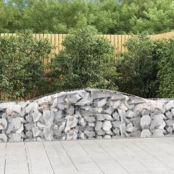 Paniers &agrave; gabions arqu&eacute;s 5 pcs 400x50x60/80 cm Fer galvanis&eacute;