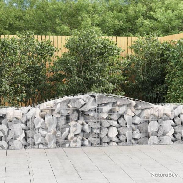 Paniers � gabions arqu�s 5 pcs 400x50x60/80 cm Fer galvanis�