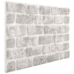 Panneaux muraux 10 pcs Gris clair 100 x 50 cm Mousse EPS