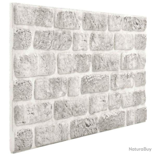 Panneaux muraux 10 pcs Gris clair 100 x 50 cm Mousse EPS