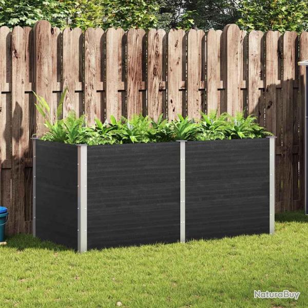 Lit sur�lev� de jardin 200x100x91 cm WPC Gris