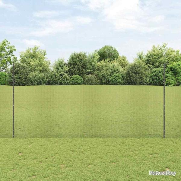 Cl�ture en fil soud� avec poteaux 10 x 1,5 m Acier galvanis�