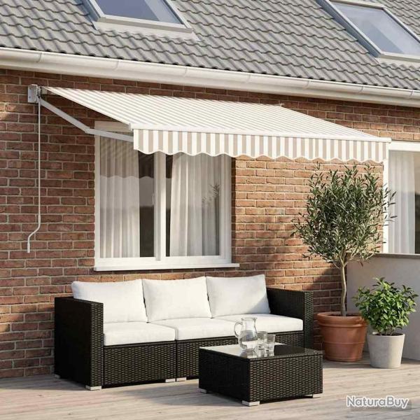 Auvent r�tractable Gris clair et blanc 3,5 x 2,5 m