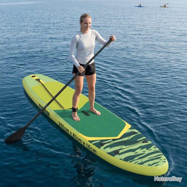Planche � pagaie gonflable POSEIDON 366 x 81 x 15 cm Vert pour