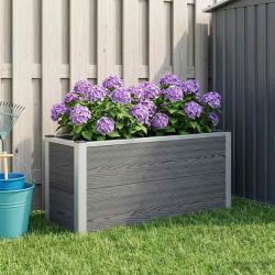Jardini&egrave;re sur&eacute;lev&eacute;e Gris 100 x 30 x 42 cm WPC et Aluminium