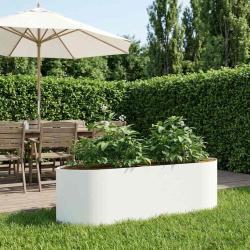 Jardin sur&eacute;lev&eacute; Blanc 140 x 40 x 40 cm Acier