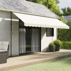Tissu de remplacement de cantonni&egrave;re d'auvent rayure cr&egrave;me 4,5m