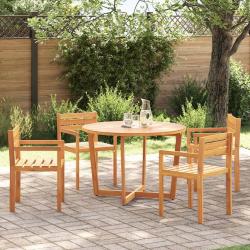 Ensemble de salle &agrave; manger de jardin 5 pcs en bois massif d'acacia