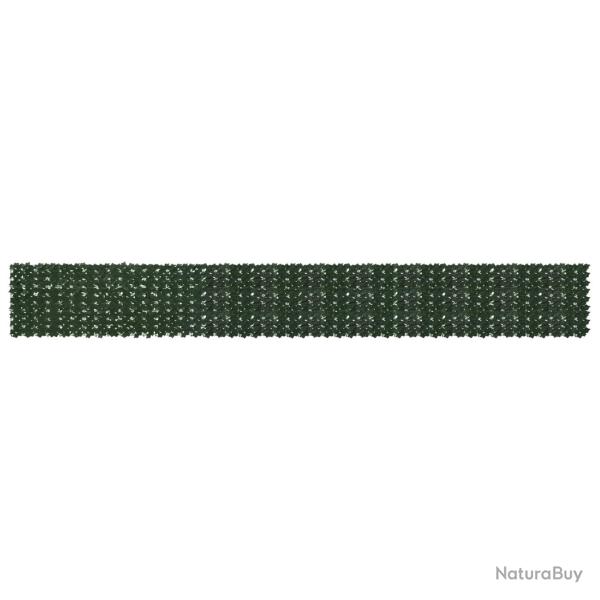 �cran de balcon avec feuilles Vert fonc� 600 x 75 cm