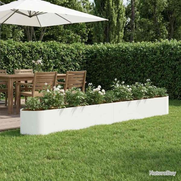 Jardin sur�lev� Blanc 380 x 40 x 40 cm Acier