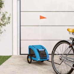 Remorque de v&eacute;lo pour animaux de compagnie bleu