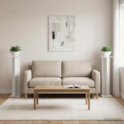 Support de Plante 2 pcs Blanc 25 x 25,5 x 100,5 cm