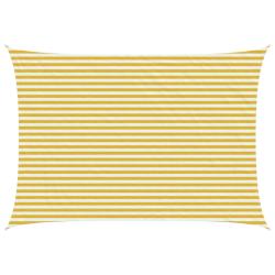 Voile d'ombre Jaune et blanc 3 x 6 m HDPE