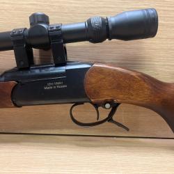 Kipplauf Baikal cal 222rem et sa lunette &agrave; 1� sans prix de r&eacute;serve !