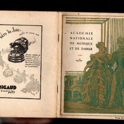 catalogue programme th&eacute;atre 1930 et 1938 chatelet et acad&eacute;mie nationale de musique et de danse