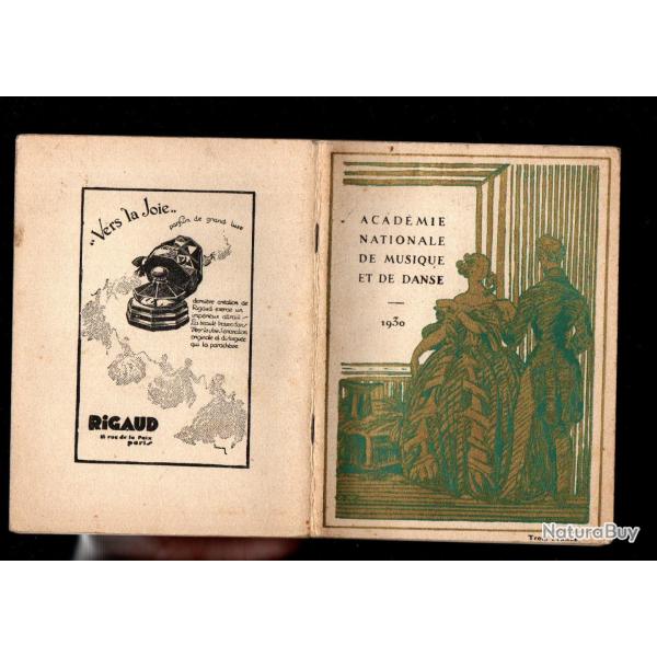 catalogue programme th�atre 1930 et 1938 chatelet et acad�mie nationale de musique et de danse