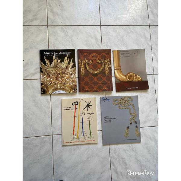 Lot 5 catalogues de ventes aux ench�res
