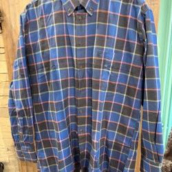 Destockage - Chemise Bande Originale Bleu &agrave; carreau
