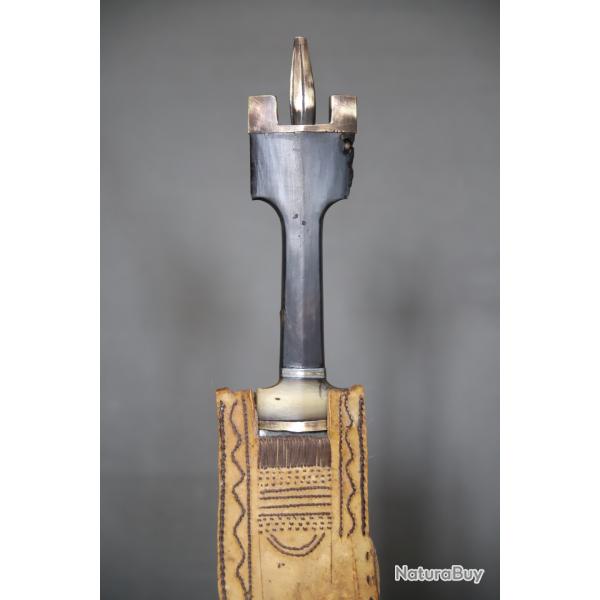 Grand poignard de la corne de l'Afrique dit bilao - Abyssinie, Ethiopie, 1�re moiti� 20�me si�cle