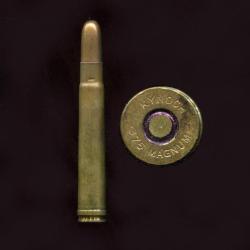 .375 H&H Magnum Rimless  - marquage : KYNOCH 375 MAGNUM  - balle cuivre pointe arrondie