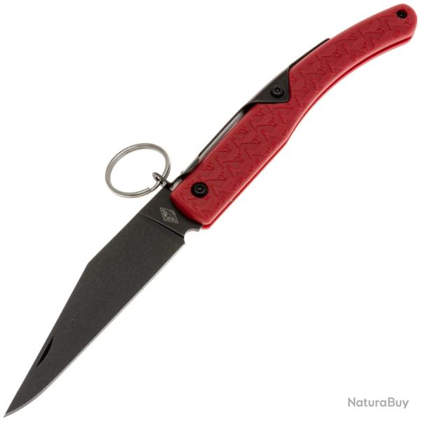 Couteau Daggerr Peremen Saigak Lame Acier 8Cr14MoV Blackwash Manche FRN Rouge Ring Lock DGR2403RDBW