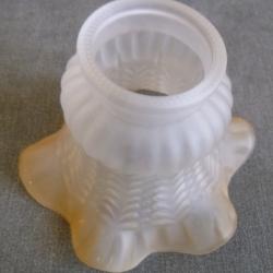 TULIPE EN VERRE DEPOLI LAMPE LUSTRE APPLIQUE ART NOUVEAU