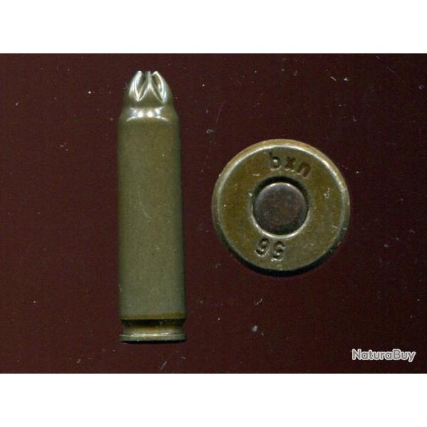 7.62 x 45 CZ - RARE cartouche � blanc - �tui acier ferm� en rosette 6 plis - marquage : bxn 56