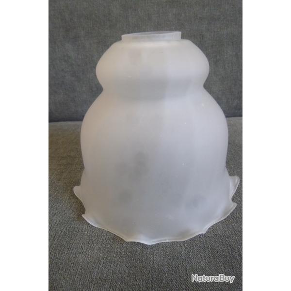 ANCIENNE ET GRANDE TULIPE  VERRE DEPOLI ART NOUVEAU