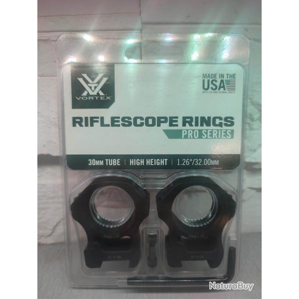 Paire de collier haut de gamme VORTEX Pro S�rie neuf diam�tre 30mm pour rail 21mm Made in USA