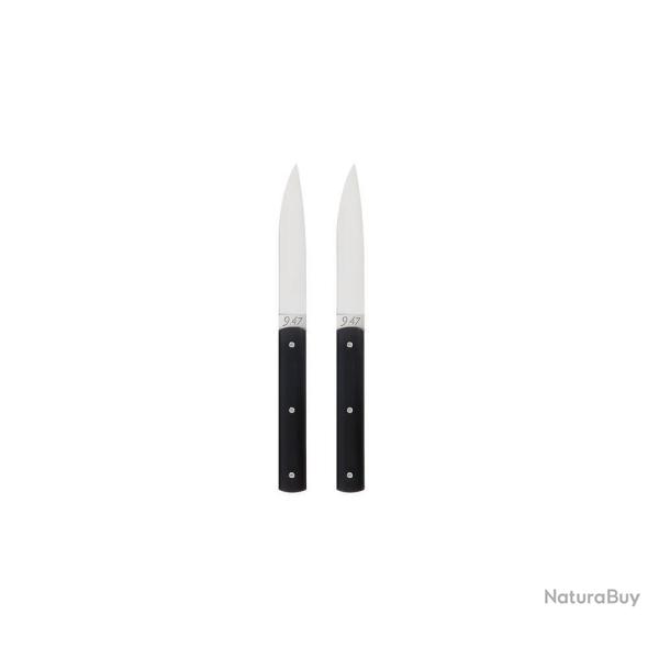 COUTEAU DE TABLE 9.47 PERCEVAL MANCHE POLYACETAL Noir Lot de 2