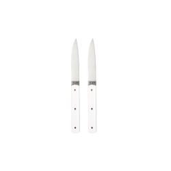 COUTEAU DE TABLE 9.47 PERCEVAL MANCHE POLYACETAL Blanc Lot de 2