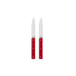 COUTEAU DE TABLE 9.47 PERCEVAL MANCHE POLYACETAL Rouge Lot de 2