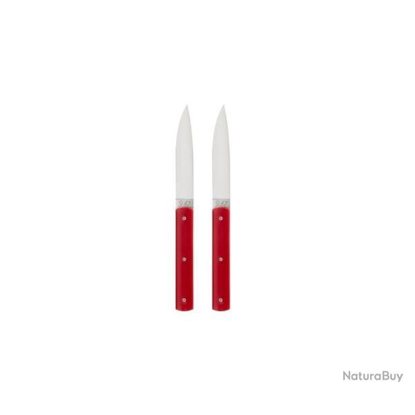 COUTEAU DE TABLE 9.47 PERCEVAL MANCHE POLYACETAL Rouge Lot de 2