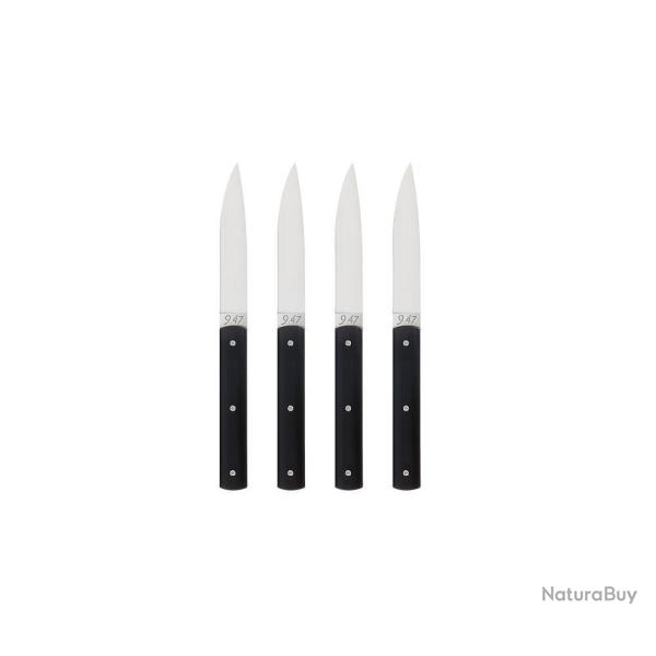 COUTEAU DE TABLE 9.47 PERCEVAL MANCHE POLYACETAL Noir Boite de 4